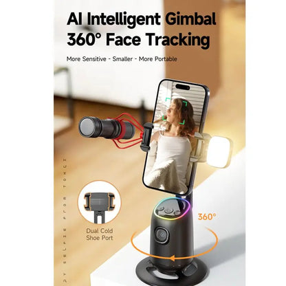 AI 360° Face Tracking Phone Stand