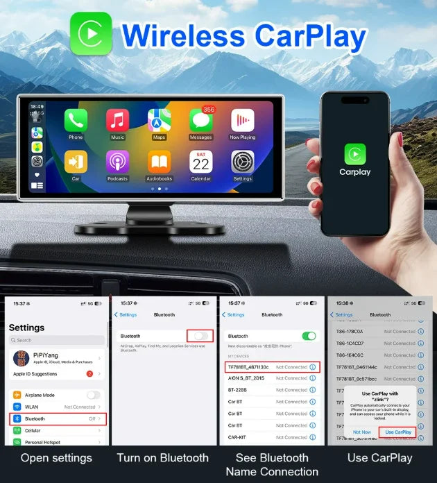 Carplay Screen for Car With Rearview Camera