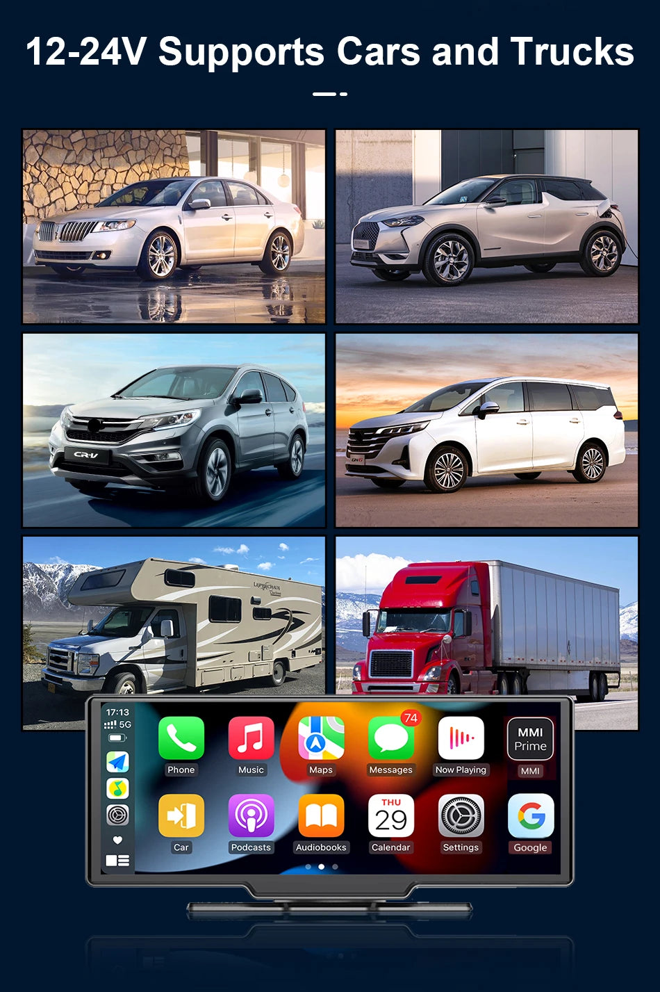 Carplay Screen for Car With Rearview Camera