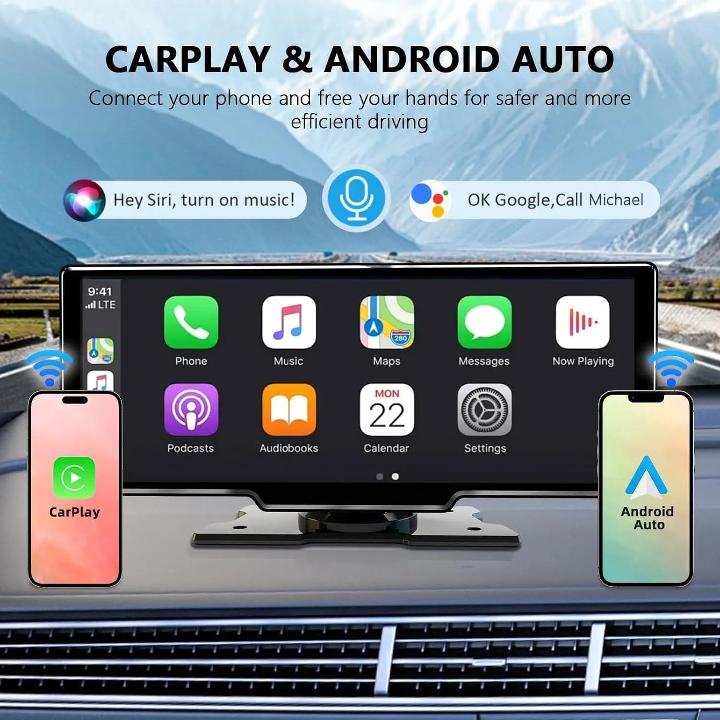Carplay Screen for Car With Rearview Camera