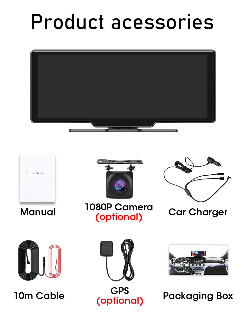 Carplay Screen for Car With Rearview Camera