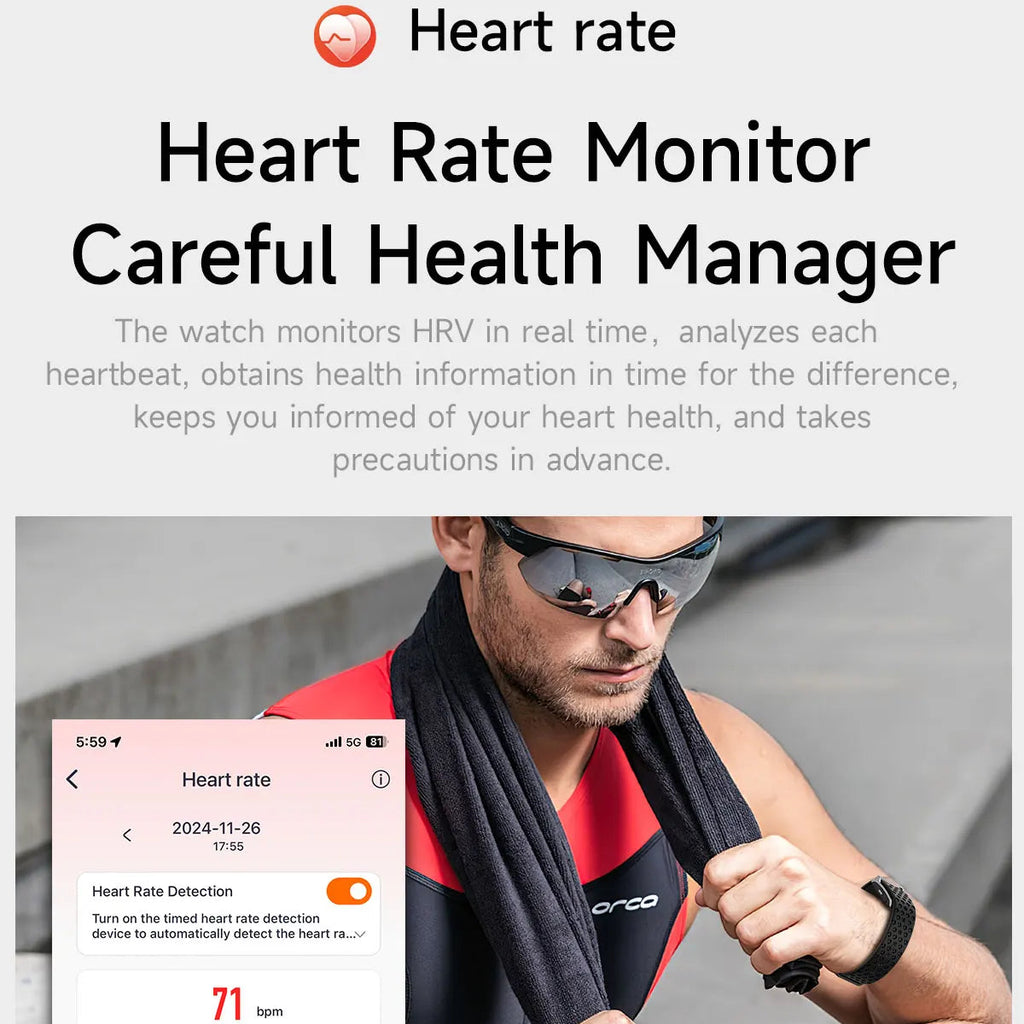 LIGE No Screen Smart Monitoring Watch